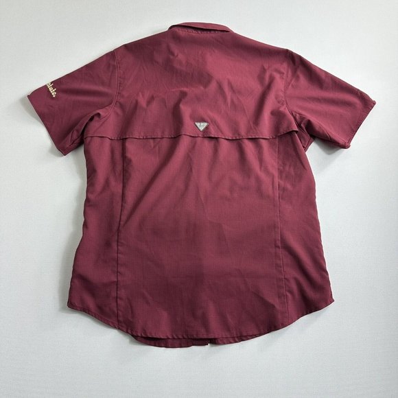 Columbia PFG FSU Florida State Seminoles Button Up Short Sleeve Shirt Womens M - Picture 2 of 10